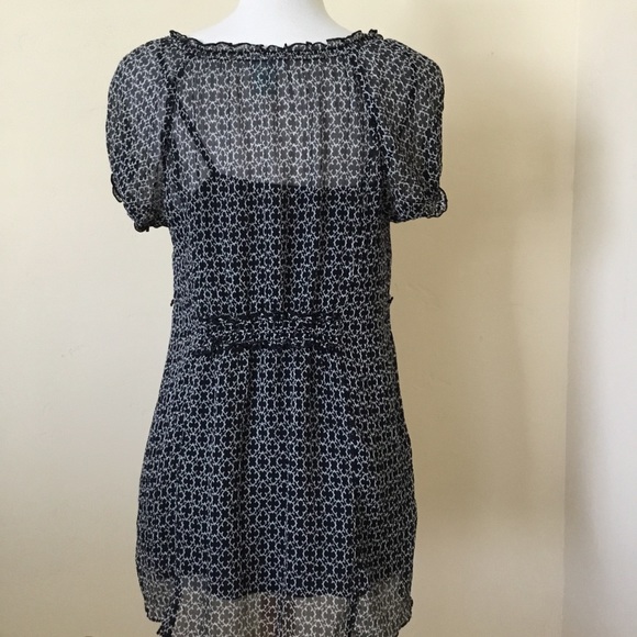 Motherhood Top Blouse Sheer Black & White Size XL - Picture 4 of 7